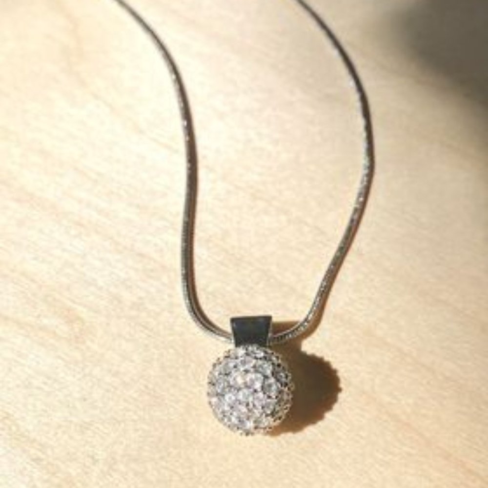 Oliver Weber Sterling Silver and Crystal Necklace